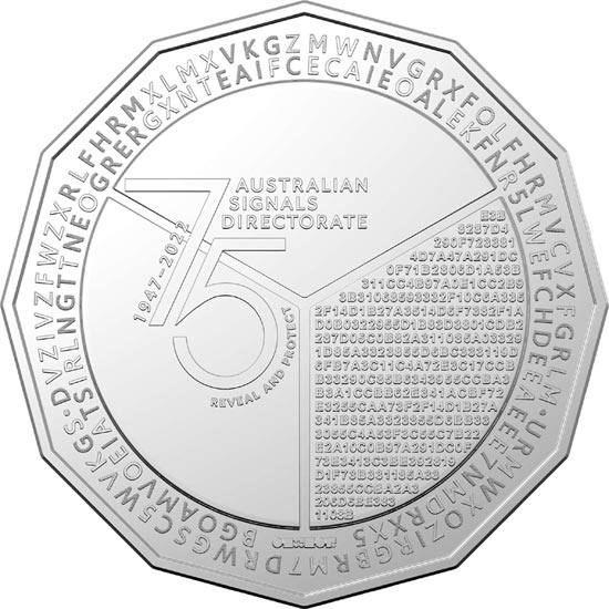 Australian Signals Directorate coded commemorative fifty-cent coin